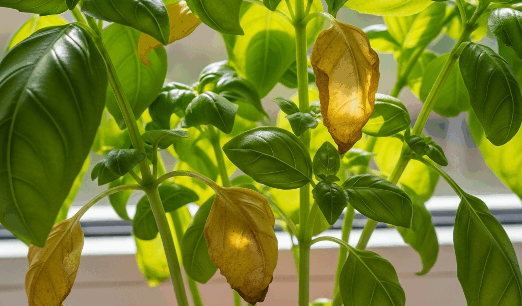 Basil Leaves Turning Yellow What Is Causing It