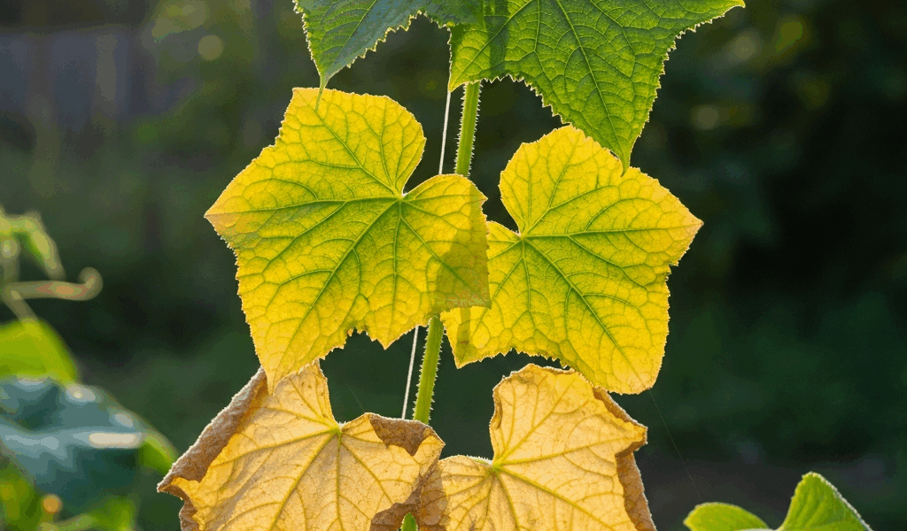Cucumber Leaves Turning Yellow What Is Causing It