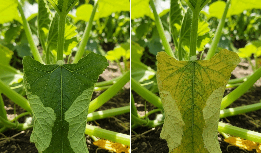 Squash Leaves Curling Down What Is Causing It