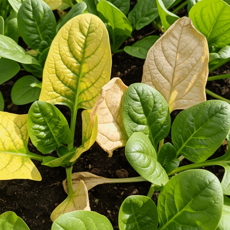 Spinach Leaves Turning Yellow What Is Causing It